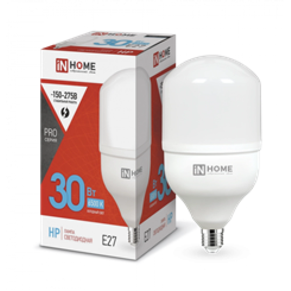 Лампа сд LED-HP-PRO 30Вт 230В Е27 6500К 2850Лм IN HOME