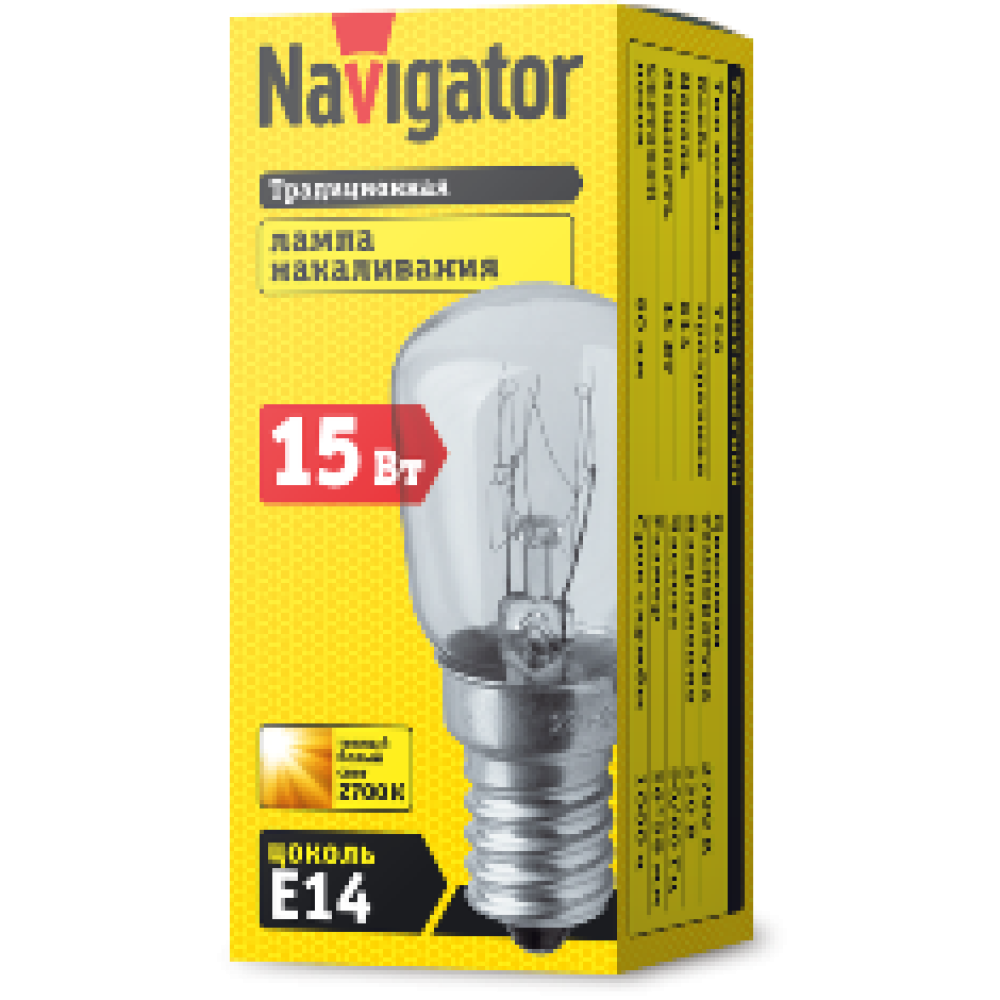 Лампа NAVIGATOR 61 203 NI-T26-15-230-E14-CL (PH) 