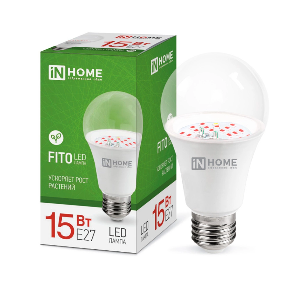 Лампа светодиодная LED-A60-FITO 15Вт 230В Е27 IN HOME