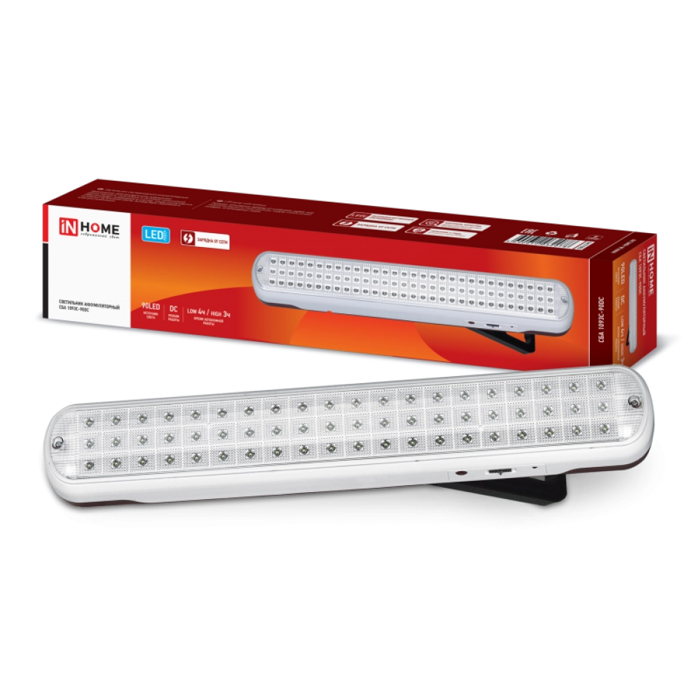 Светильник светодиодный аварийный СБА 1093С-90DC 90LED Li-ion DC IN HOME