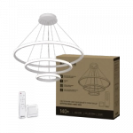 Светильник светодиодный ESTETIKA RING-140RC-3WH 140Вт 230В 3000-6500K 600/400/200 1.2м трос пульт ДУ белый IN HOME